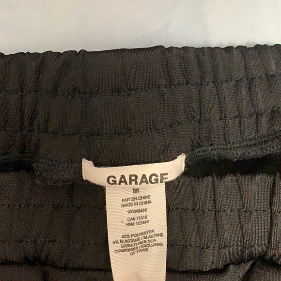 Garage Black Track Pants with White Stripes - Picture 3 of 3